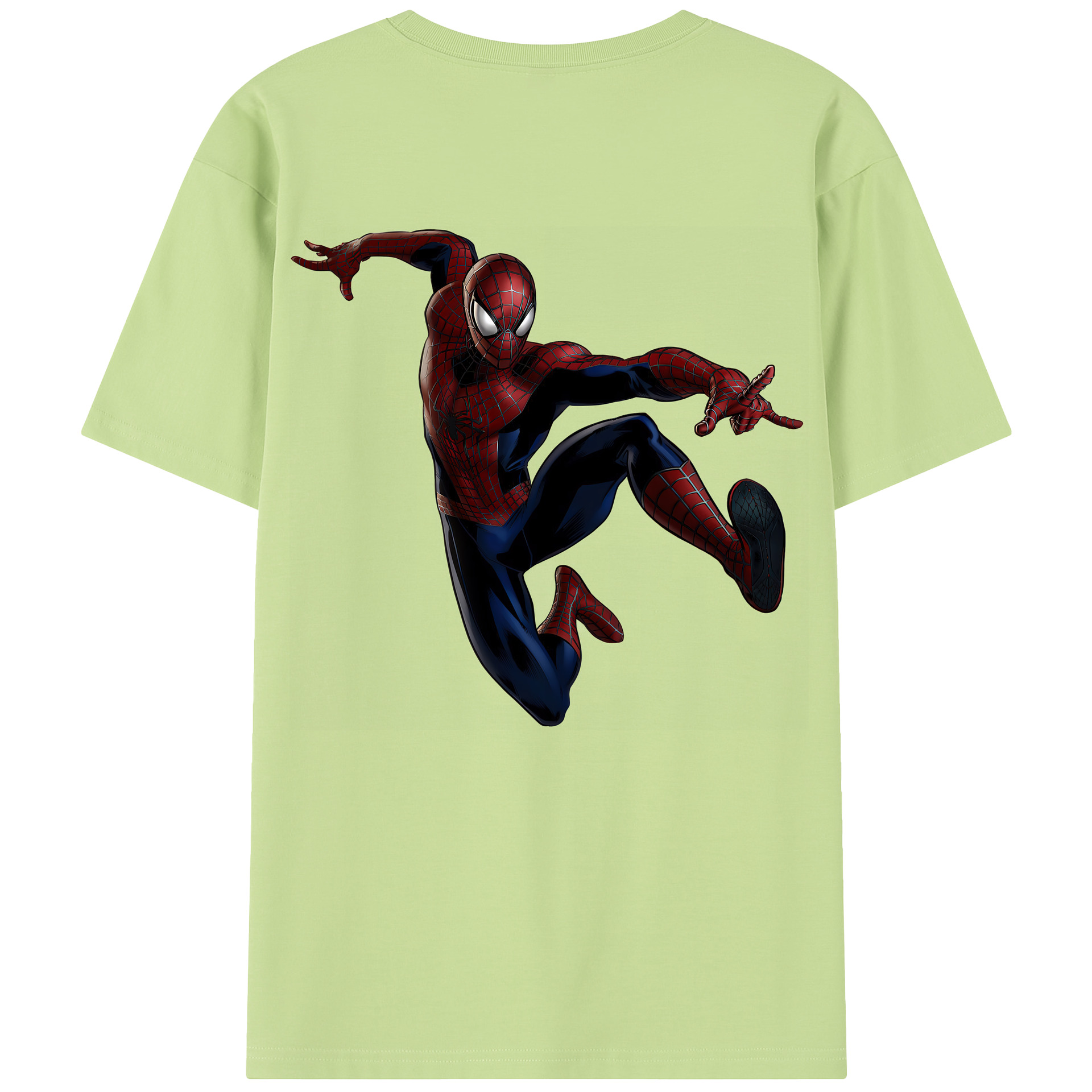 Spider Man スパイダーマン 綿100％半袖Tシャツ（背面プリント）